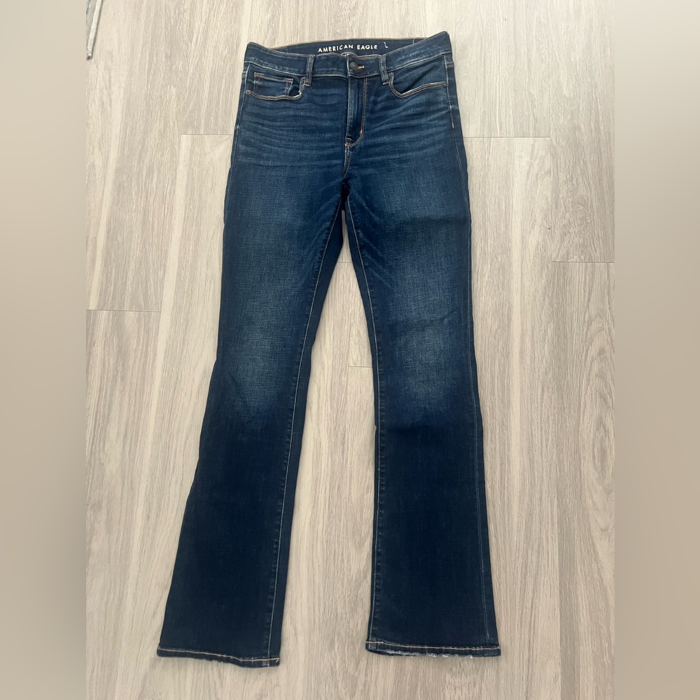 American Eagle Outfitters Dark Blue Skinny Jeans size 8tall